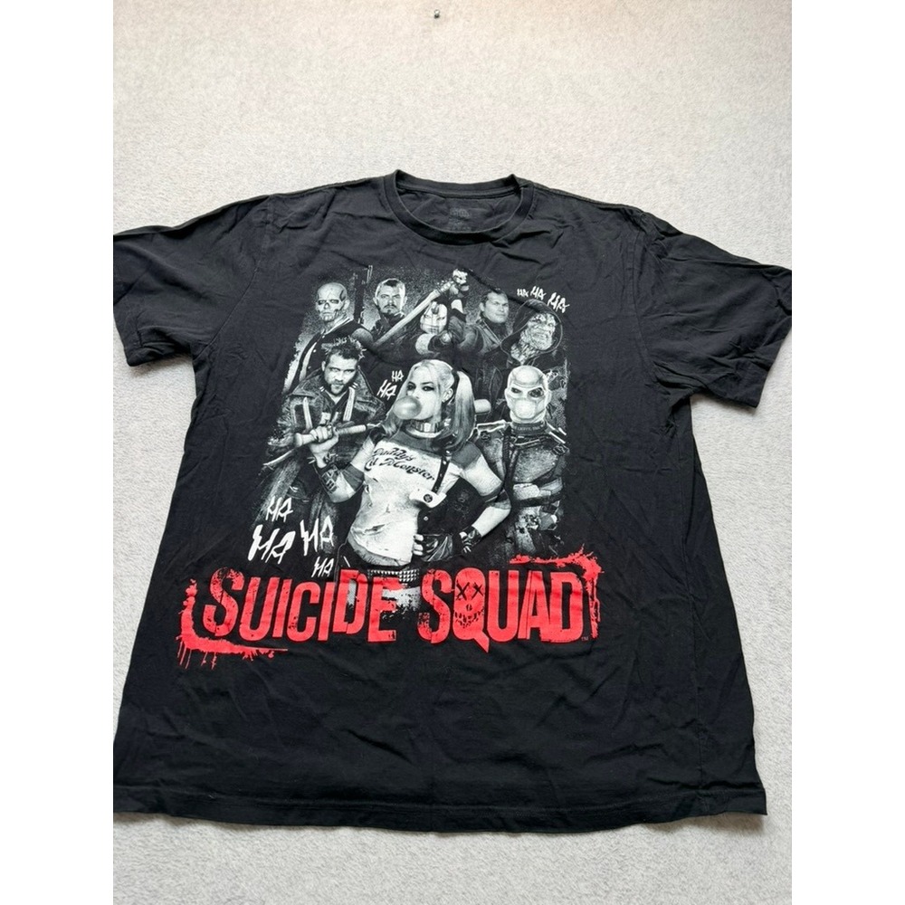 DC Comics Suicide Squad Movie Graphic T-Shirt Black Harley Quinn Mens 3XL
